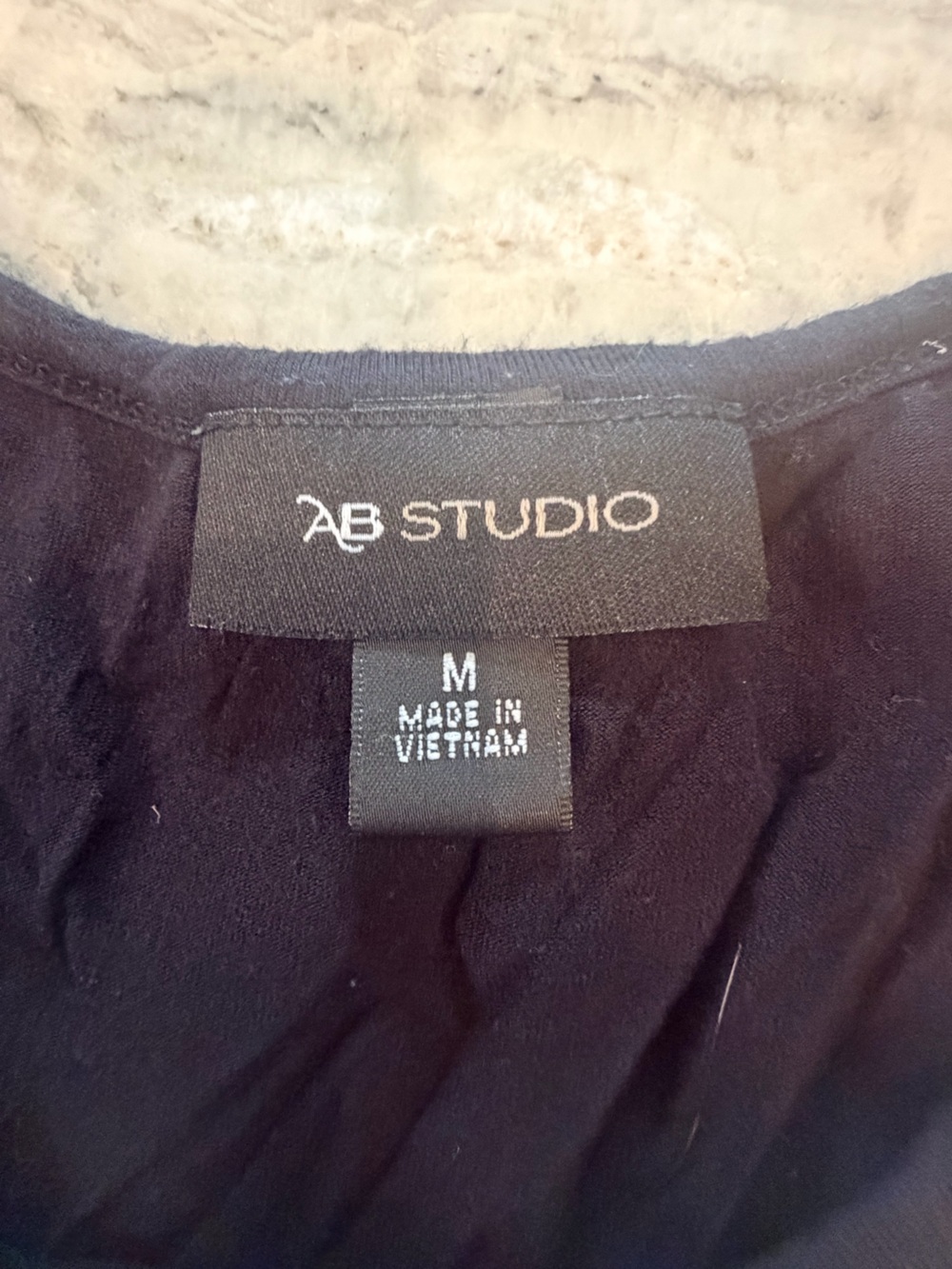 AB Studio Floral Chiffon Layered Blouse Medium Black White Business Casual Top - Picture 2 of 8